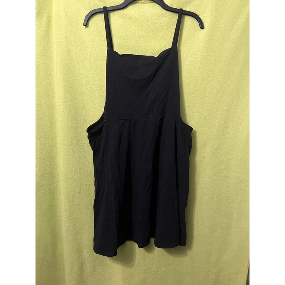 ASOS Pinafore Black Dress Overall Style Sleeveless XL - Picture 1 of 3